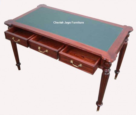 Code: DBT 012-M Name: Writing Table Size: W=130 x D=70 x H=75 cm Wood: Solid Mahogany wood.﻿